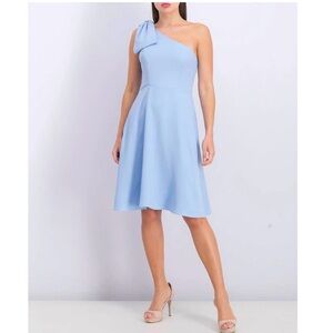 GAL MEETS GLAM Yvonne One Shoulder With Bow Dress Size 12P New With Tags